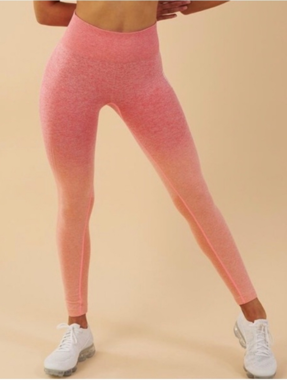Gymshark Adapt Seamless Ombré Orange/Pink Leggings EUC Sz S